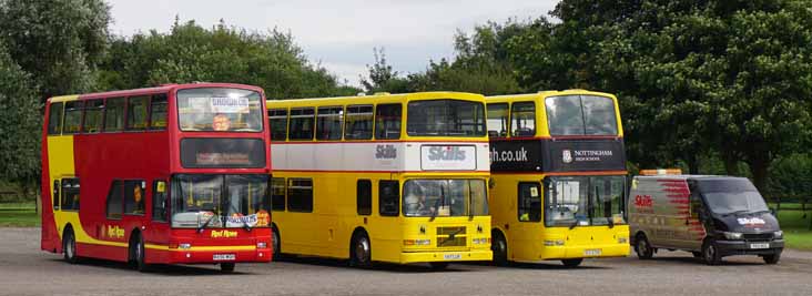 Red Rose Volvo B7TL Plaxton President W496WGH at Donington Park.